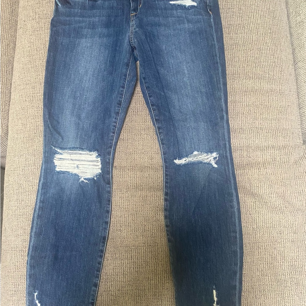 Joe's Jeans Dark Blue Distressed Skinny Jeans